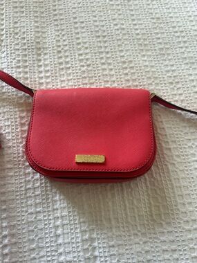 Kate Spade Coral Pink Crossbody Saddle Bag